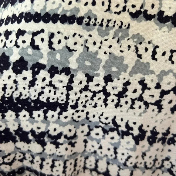 Ulla Popken midi dress navy cream floral sleeveless crossover bodice Size 20 - Picture 5 of 9